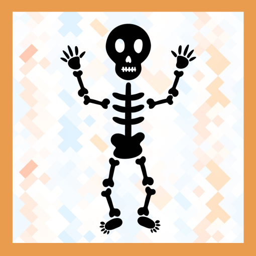 halloween raamsticker skelet herbruikbaar