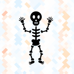 halloween skelet raamsticker