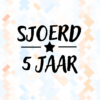 Raamsticker met ster voor verjaardag.