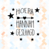 Raamsticker hoera geslaagd (sterren)