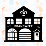 Brandweerkazerne raamsticker [herbruikbaar]