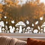 Raamstickers paddenstoelenbos [Herbruikbaar]